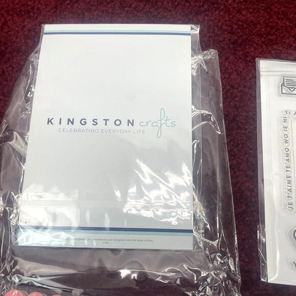 Lot 3 Kingston Crafts Stamps Dies Kits Chipboard Frames Love Paper Dolls Spring - Picture 4 of 9